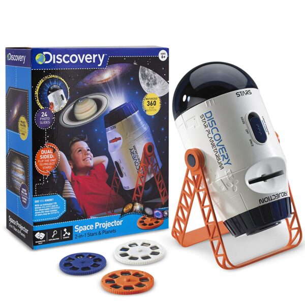 Discovery Kids Projector with Rotating Stars Night Sky Mode and Planet Stationary Slides Mode