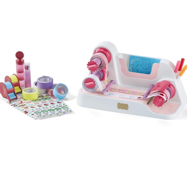 FAO Schwarz Deluxe DIY Washi Tape Design Studio Set, Includes Machine Holder, Markers, Stencils, Stamps, & Stickers