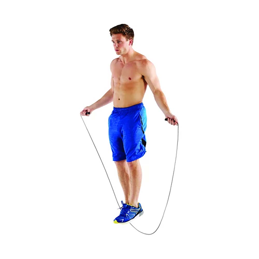 Athletic Works Adjustable Weighted Jump Rope, Adjusts up to 9' Length, Black