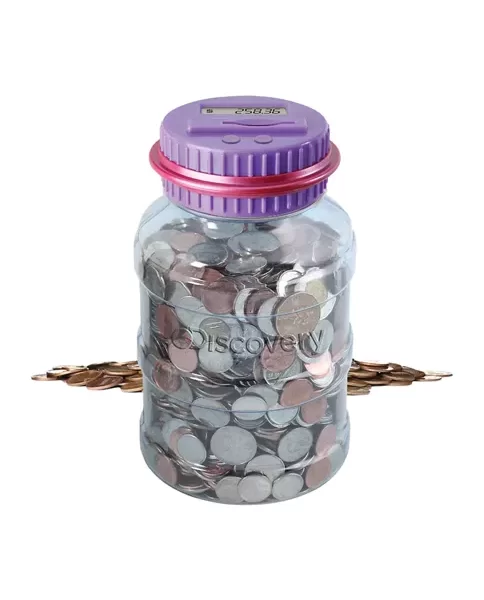 *** DISCOVERY KIDS Digital Coin-Counting Money Jar with LCD Screen ***