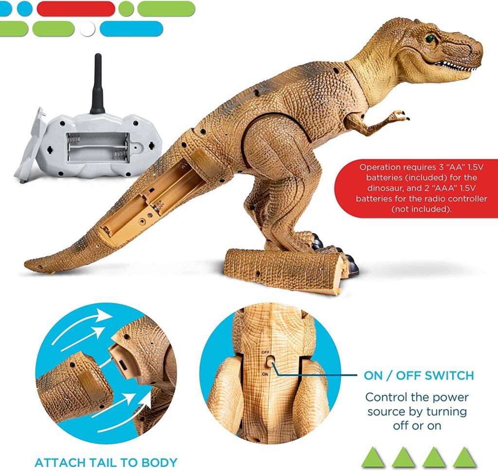 Discovery Kids RC T Rex Dinosaur Action Figure Moving & Walking Robot w ...